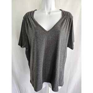 One Step Up Plus T-Shirt Womens Gray Knit Shirt Size 1X